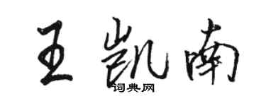 駱恆光王凱南行書個性簽名怎么寫