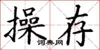 丁謙操存楷書怎么寫