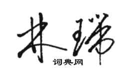 駱恆光林瑞草書個性簽名怎么寫