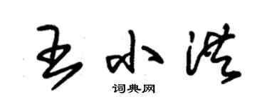朱錫榮王小洪草書個性簽名怎么寫