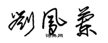 朱錫榮劉鳳蘭草書個性簽名怎么寫