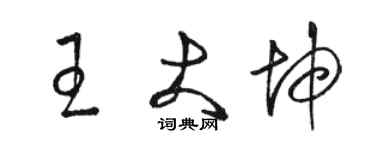 駱恆光王大坤草書個性簽名怎么寫