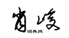 朱錫榮肖峻草書個性簽名怎么寫