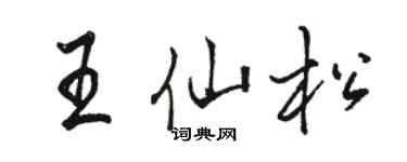 駱恆光王仙松行書個性簽名怎么寫