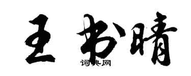 胡問遂王書晴行書個性簽名怎么寫