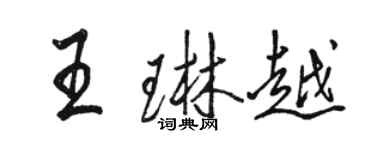 駱恆光王琳越行書個性簽名怎么寫