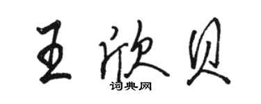 駱恆光王欣貝行書個性簽名怎么寫