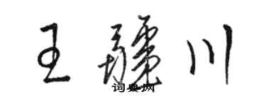 駱恆光王疆川草書個性簽名怎么寫