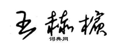 朱錫榮王赫檳草書個性簽名怎么寫