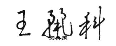駱恆光王麗科草書個性簽名怎么寫