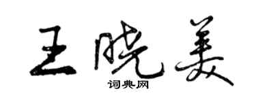 曾慶福王曉美行書個性簽名怎么寫