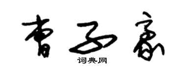 朱錫榮曹子豪草書個性簽名怎么寫