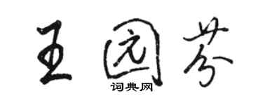 駱恆光王園芬行書個性簽名怎么寫