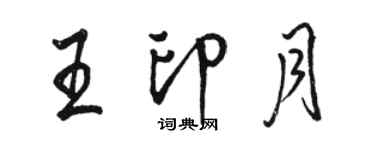 駱恆光王印月行書個性簽名怎么寫