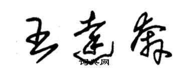 朱錫榮王達奔草書個性簽名怎么寫