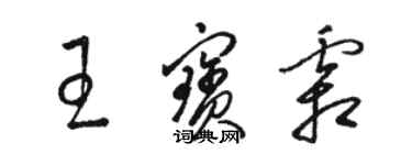 駱恆光王寶霜草書個性簽名怎么寫