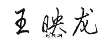 駱恆光王映龍行書個性簽名怎么寫