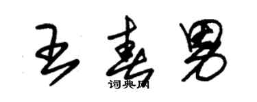 朱錫榮王春男草書個性簽名怎么寫