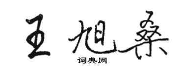 駱恆光王旭桑行書個性簽名怎么寫