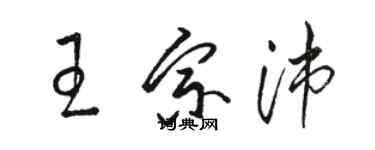 駱恆光王宗沛草書個性簽名怎么寫