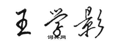 駱恆光王學影行書個性簽名怎么寫