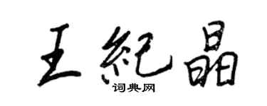 王正良王紀晶行書個性簽名怎么寫