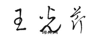 駱恆光王光芹草書個性簽名怎么寫