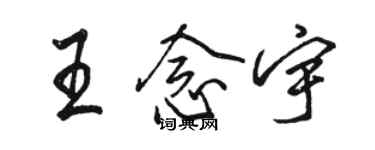 駱恆光王念宇行書個性簽名怎么寫