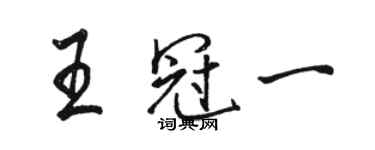 駱恆光王冠一行書個性簽名怎么寫