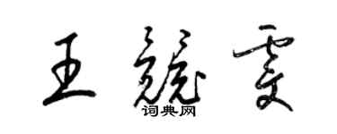 梁錦英王競雯草書個性簽名怎么寫