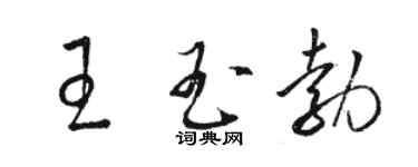 駱恆光王玉勃草書個性簽名怎么寫