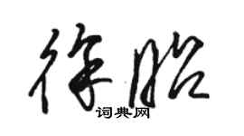 駱恆光徐昭草書個性簽名怎么寫