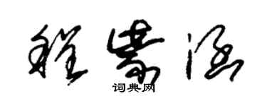 朱錫榮程紫涵草書個性簽名怎么寫