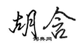 駱恆光胡含行書個性簽名怎么寫