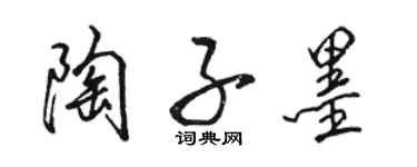 駱恆光陶子墨行書個性簽名怎么寫