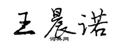 曾慶福王晨諾行書個性簽名怎么寫