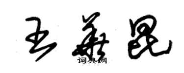 朱錫榮王華昆草書個性簽名怎么寫