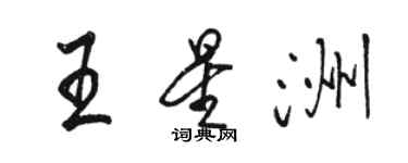 駱恆光王星洲行書個性簽名怎么寫