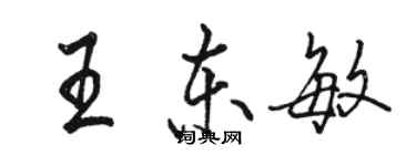 駱恆光王東敏行書個性簽名怎么寫