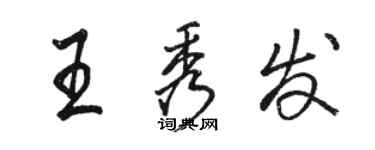 駱恆光王秀髮行書個性簽名怎么寫