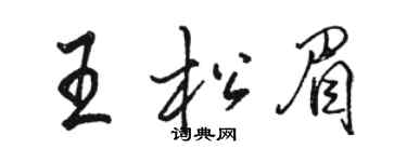 駱恆光王松眉行書個性簽名怎么寫