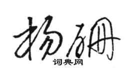 駱恆光楊硼草書個性簽名怎么寫