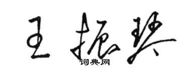 駱恆光王振琴草書個性簽名怎么寫