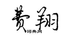 曾慶福費翔行書個性簽名怎么寫