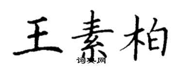 丁謙王素柏楷書個性簽名怎么寫