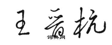 駱恆光王晉杭草書個性簽名怎么寫