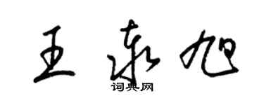 梁錦英王泰旭草書個性簽名怎么寫