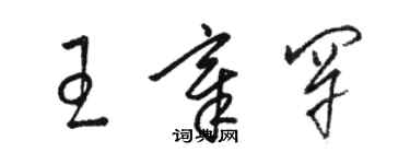 駱恆光王章罕草書個性簽名怎么寫