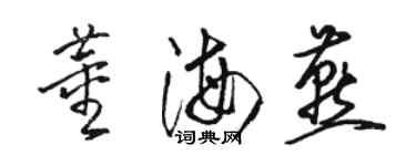 駱恆光董海燕草書個性簽名怎么寫