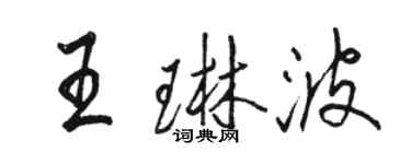 駱恆光王琳波行書個性簽名怎么寫